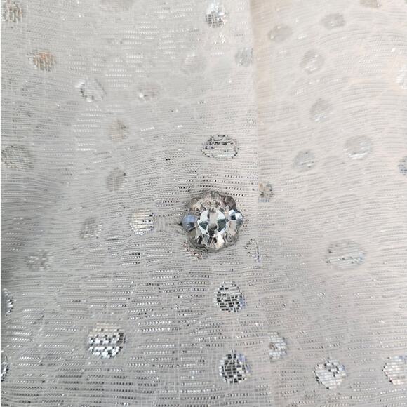 Nanette Lapore Bably White Silver Polka Dot Winter Jacket 24 Months - Picture 3 of 6